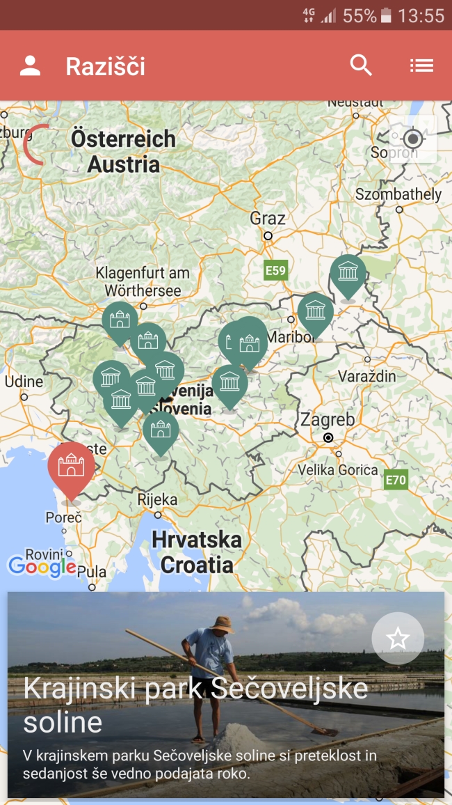 Lokacije v Sloveniji, kjer vas lahko vodi Nexto. Nekatere so združene v en jeziček.  | Foto: 