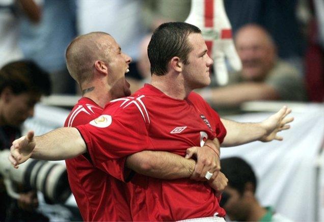 Wayne Rooney je bil star šele 18 let, a je na Portugalskem zadeval kot za stavo. | Foto: 