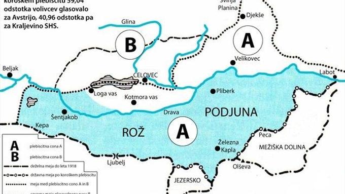 Plebiscitno območje je bilo razdeljeno na cono A in cono B. 10. oktobra 1920 je bil plebiscit v coni A, kjer je bilo vsaj 70 odstotkov prebivalstva slovensko govorečega. Glede na izid je vsaj 40 odstotkov Slovencev v coni na plebiscitu glasovalo za Avstrijo. Za Avstrijo so bili zlasti Slovenci, ki so živeli severno od Drave, saj je bila (tesna) večina južno od Drave za SHS. Ker je večina v coni A podprla Avstrijo, je plebiscit v coni B, ki je zajemal Celovec in Gosposvetsko polje, samodejno odpadel. | Foto: Siol.net