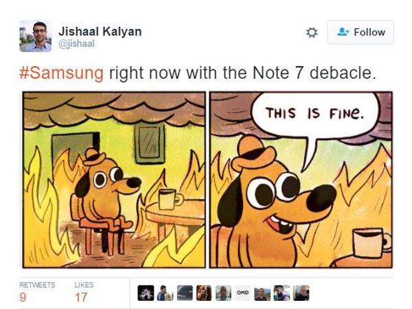 Samsung po začetku incidenta z Note 7: "Vse je v redu." | Foto: 