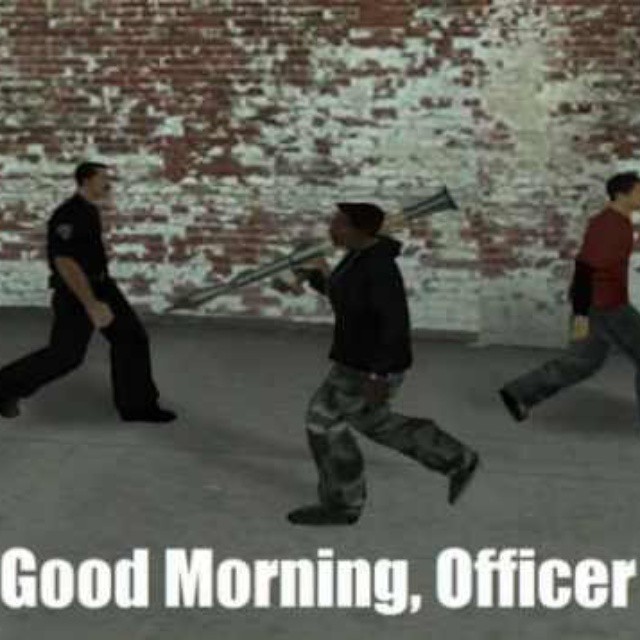 Policijska logika iz serije Grand Theft Auto: mimo policista se lahko na ulici sprehodimo z bazuko na rami, pa ne bo niti trenil z očesom. Če se odbijač našega avtomobila po nesreči poljubi z odbijačem policijskega avtomobila, pa bomo čez deset sekund bežali pred petimi patruljami in helikopterjem. | Foto: 