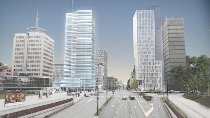 Stavba City Tower (levo) bo skupaj z novozgrajenim hotelom Intercontinental tvorila Severna mestna vrata. | Foto: Arhiv investitorja