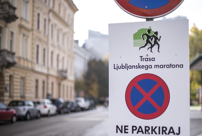 Na dan izvedbe ljubljanskega maratona je Ljubljana že tradicionalno polna cestnih zapor.  | Foto: Klemen Korenjak