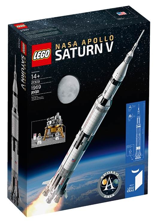 Ko je sestavljen, je Lego Saturn V ogromen, saj je visok več kot en meter. Od prave rakete Saturn V je maketa manjša približno 110-krat. Za velikana je treba odšteti med 125 in 150 evri.  | Foto: Lego
