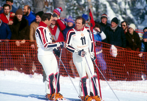 Ameriška dvojčka Phil in Steve Mahre sta leta 1984 v Sarajevu skupaj stala na slalomskem olimpijskem odru. | Foto: Getty Images