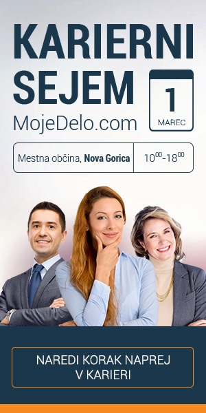 Ustvarite si obilico kariernih priložnosti na Kariernem sejmu MojeDelo.com, ki bo 1. marca v avli Mestne občine Nova Gorica  