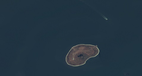 Makrolab markII ex, otok Campalto, Beneška laguna, 2003 (satelitski posnetek)