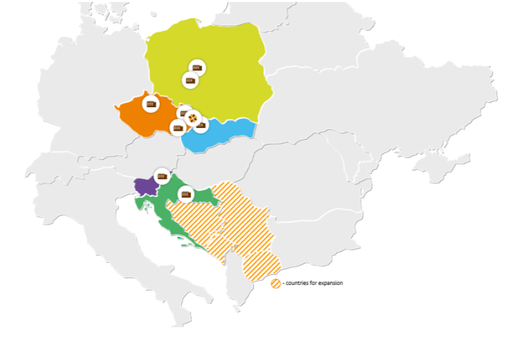 Proizvodne lokacije skupine Kofola | Foto: 