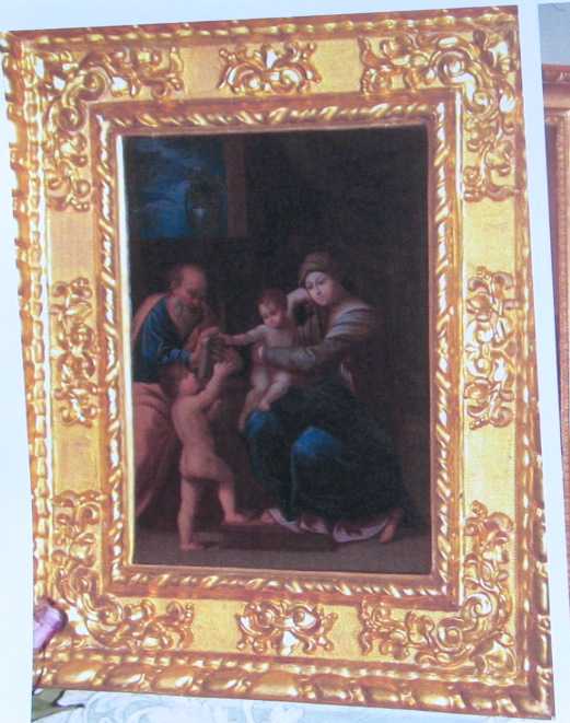 Rafaelova slika z naslovom Družina iz domnevno 15. ali 16. stoletja. Slika je bila iz Galerije Riemer v Slovenskih Konjicah ukradena leta 2004. Vrednost dela ni pripisana.
 | Foto: 