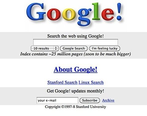 Takole je bila videli prva različica samostojnega iskalnika Google.  | Foto: Google