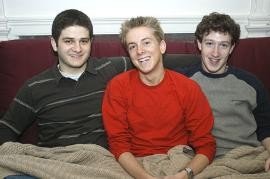 Od leve proti desni: Dustin Moskowitz, Chris Hughes in Mark Zuckerberg | Foto: Facebook / Mark Zuckerberg