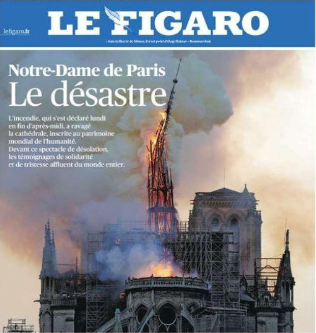"Katastrofa," piše na naslovnici časopisa Le Figaro. | Foto: LeFigaro.fr