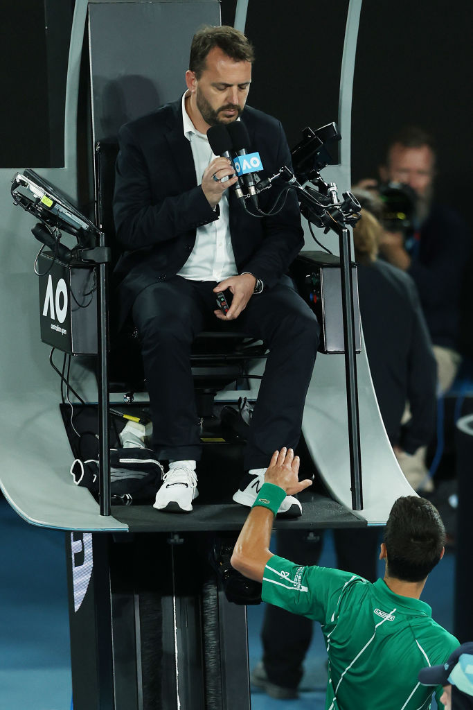 Novak Đoković je prekršil pravilo in bi bil lahko kaznovan. | Foto: Gulliver/Getty Images