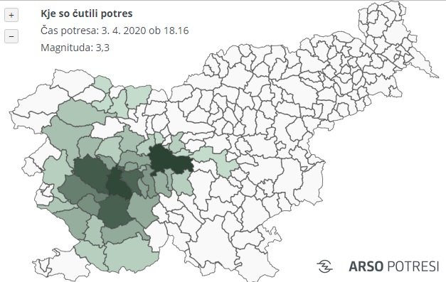 Potres | Foto: Arso