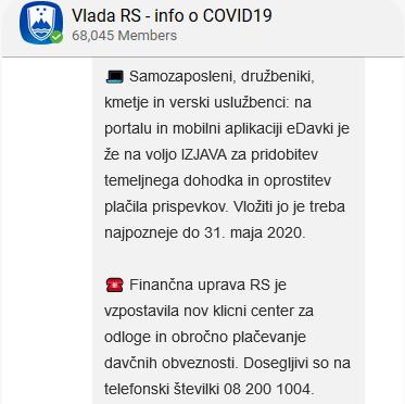 Viber, vlada, koronavirus | Foto: zajem zaslona/Diamond villas resort