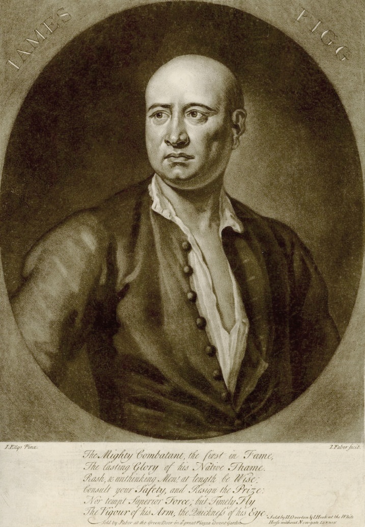 James Figg (1684–1734), prvi boksarski šampion težke kategorije. | Foto: Thomas Hilmes/Wikimedia Commons