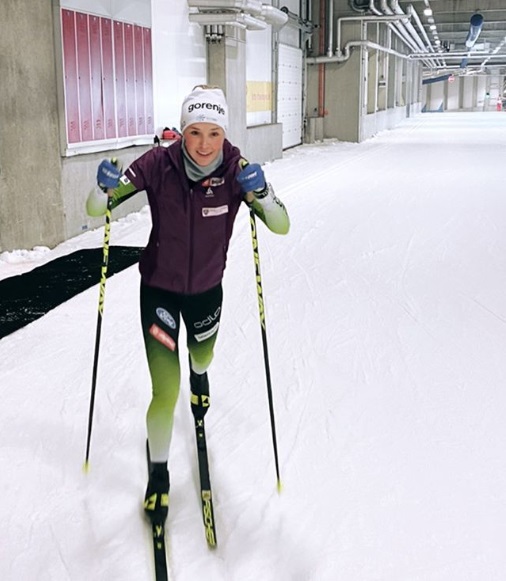 Anamarija Lampič trenira na snegu v Oberhofu. | Foto: Osebni arhiv