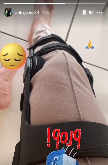 Ante Ćorić je prek Instagrama potrdil, da je utrpel poškodbo kolena. | Foto: Instagram & Imdb