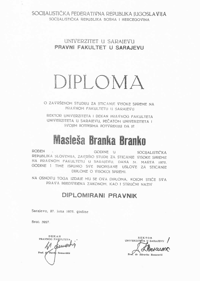 diploma Masleša | Foto: 