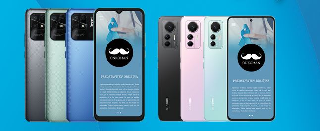 Pri Telekomu Slovenije so za modra fona letošnjega novembra izbrali dva Xiaomijeva telefona kot del podpore ozaveščanju o oblikah raka, ki prizadenejo predvsem moške. | Foto: Telekom Slovenije