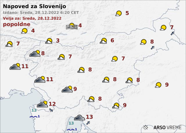 vreme | Foto: ARSO Meteo