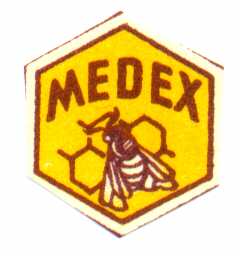 Logotip blagovne znamke Medex ob prvi registraciji na Uradu RS za intelektualno lastnino. Znamka podjetja Medex je bila 58. prijavljena izmed vseh znamk slovenskih prijaviteljev, Medex pa 22. podjetje po vrsti, ki je prijavilo blagovno znamko. Če upoštevamo samo danes veljavne znamke, pa je podjetje 11. po vrsti. (foto: arhiv Medex) | Foto: Medex