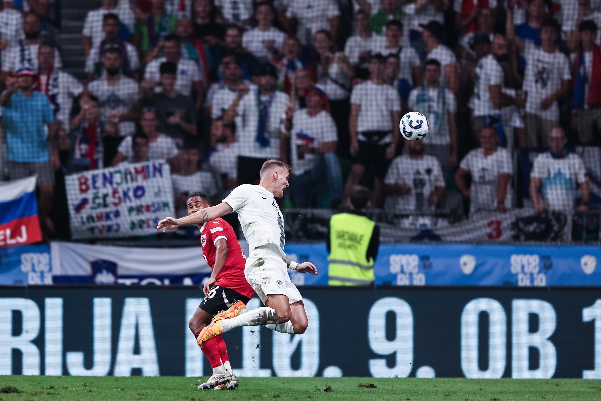 O encontro em Stožice não se realizou no melhor relvado. Poderia ser pior na segunda-feira. | Foto: www.alesfevzer.com