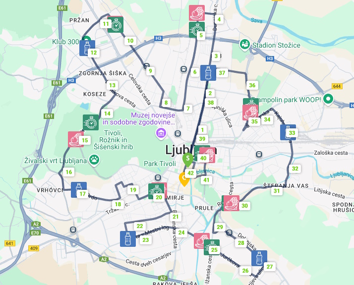 Ljubljanski maraton 2024, trasa 42 km | Foto: zajem zaslona