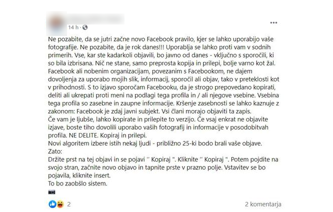 Facebook Prevara | Foto: Posnetek zaslona