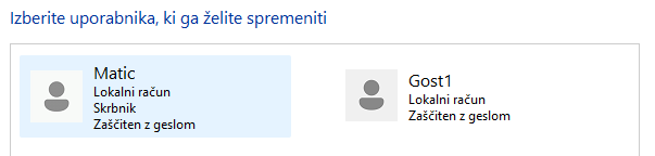 Skrbniški račun, Windows 11 | Foto: Posnetek zaslona