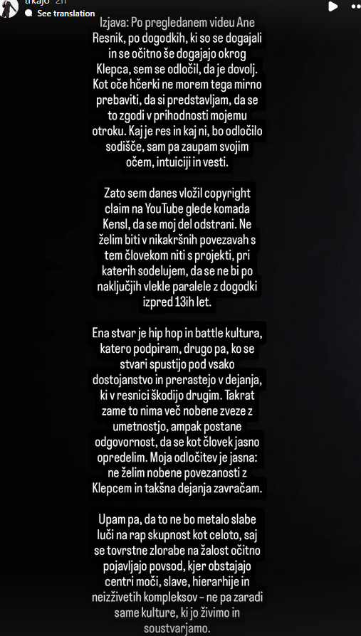 Trkaj zapis | Foto: Instagram/trkajo