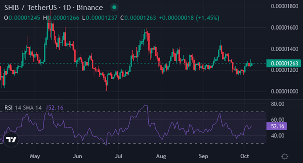 SHIB | Foto: Vir: tradingview / XYZVerse