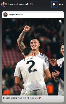 Objava Benjamina Šeška na Instagramu. | Foto: Instagram