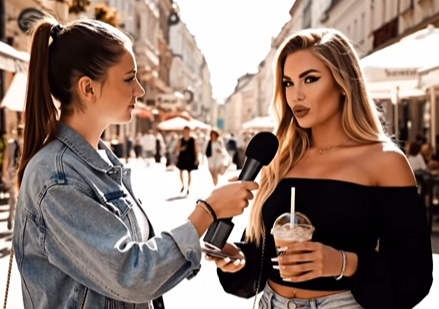 Mladenko na desni, ki v resnici ne obstaja, temveč je bila ustvarjena z umetno inteligenco, so mnogi slovenski uporabniki in uporabnice družbenih omrežij TikTok in Instagram napadli z žaljivkami. | Foto: Posnetek  zaslona