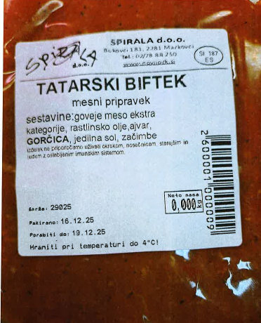 biftek odpoklic | Foto: Uprava za varno hrano, veterinarstvo in varstvo rastlin