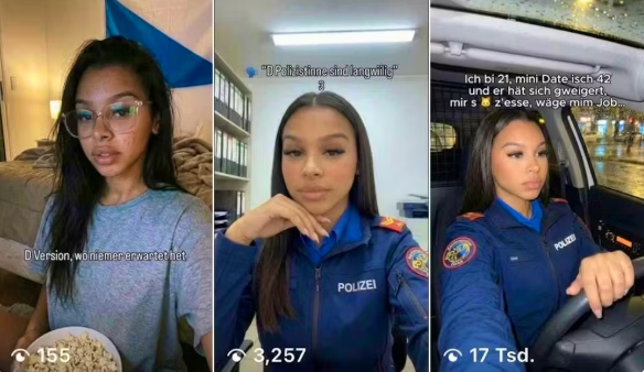 Lažna švicarska policistka Jasmina, na katero je med drugim opozorila policija v Zürichu.  | Foto: Instagram