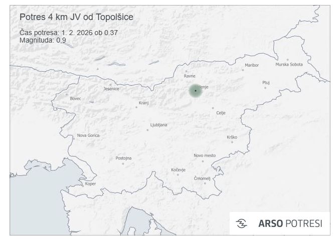 potres, Topolšica | Foto: Arso