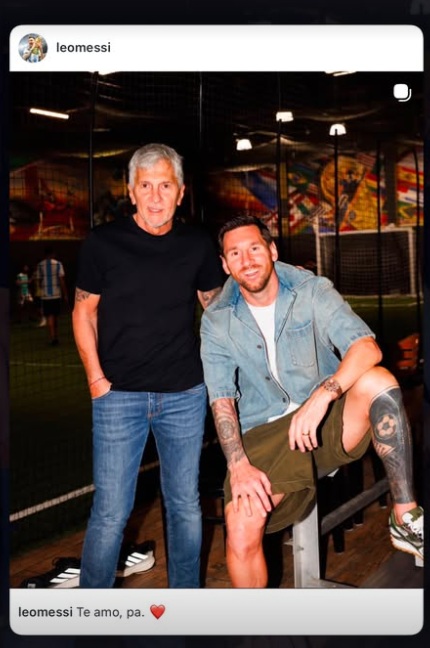 "Bil si oče, prijatelj in manager. Čeprav sva se kdaj sporekla, zdaj vidim, da si imel vedno prav," je zapisal Lionel Messi. | Foto: Instagram