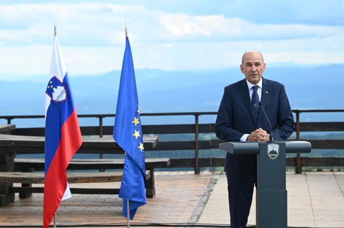 Janez Janša Kum | Janez Janša je ob 30. obletnici izpostavil pomen spopadov na Kumu. | Foto Gov.si