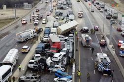 Huda prometna nesreča z več kot 130 vpletenimi vozili v Teksasu #foto