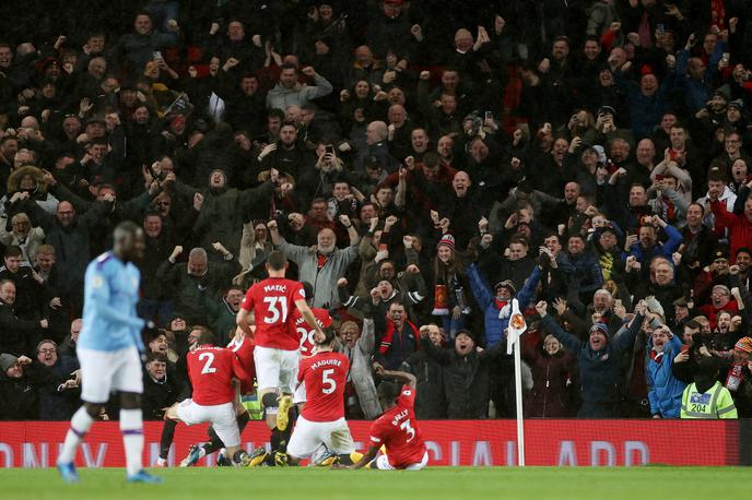 Manchester United | Veliko veselje nogometašev Manchester Uniteda na Old Traffordu. | Foto Reuters