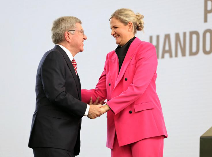 Thomas Bach in Kirsty Coventry | Foto: Reuters