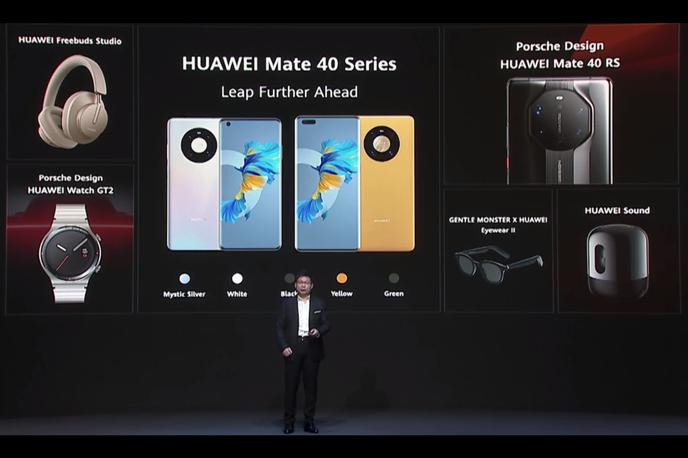 Huawei Mate 40 predstavitev | Vse danes predstavljene novosti, pod katerimi se podpisuje Huawei | Foto S. C. (zajem zaslona)