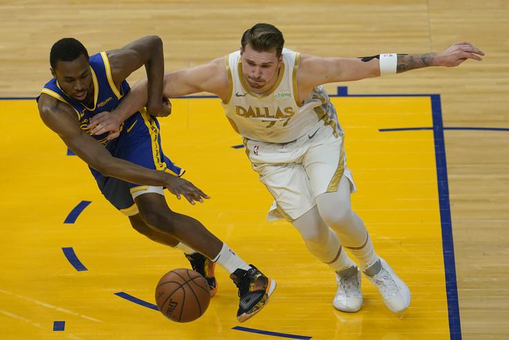 Andrew Wiggins je bil v preteklosti velikokrat zadolžen ravno za pokrivanje Luke Dončića. | Foto: Guliverimage/Vladimir Fedorenko