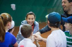 Legenda Roland Garrosa delila nasvete mladim slovenskim teniškim igralcem (video)
