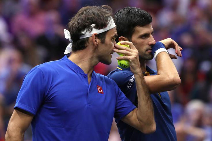 Roger Federer in Novak Đoković sta na Laver cupu še bolj zbližala odnose. | Foto: Gulliver/Getty Images