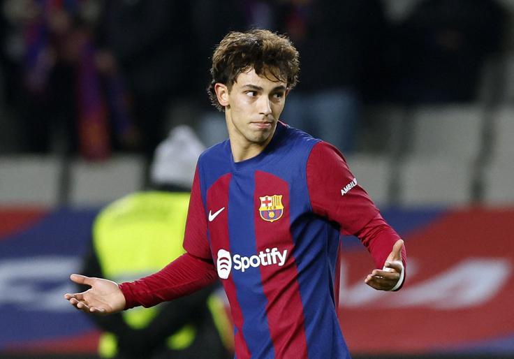 Joao Felix je popeljal Barcelono do zmage proti Atleticu. To je bil njegov drugi zadetek v la ligi v tej sezoni. | Foto: Reuters