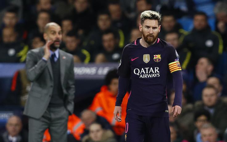 Zvezdnik Barcelone je doživel poraz proti nekdanjemu trenerju Josepu Guardioli. | Foto: Reuters