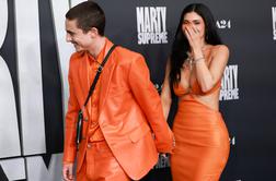 Timothée Chalamet in Kylie Jenner zasijala v oranžnem