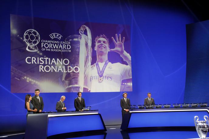 Cristiano Ronaldo | Cristiano Ronaldo se je včeraj v Monaku pojavil samo na zaslonu. | Foto Reuters